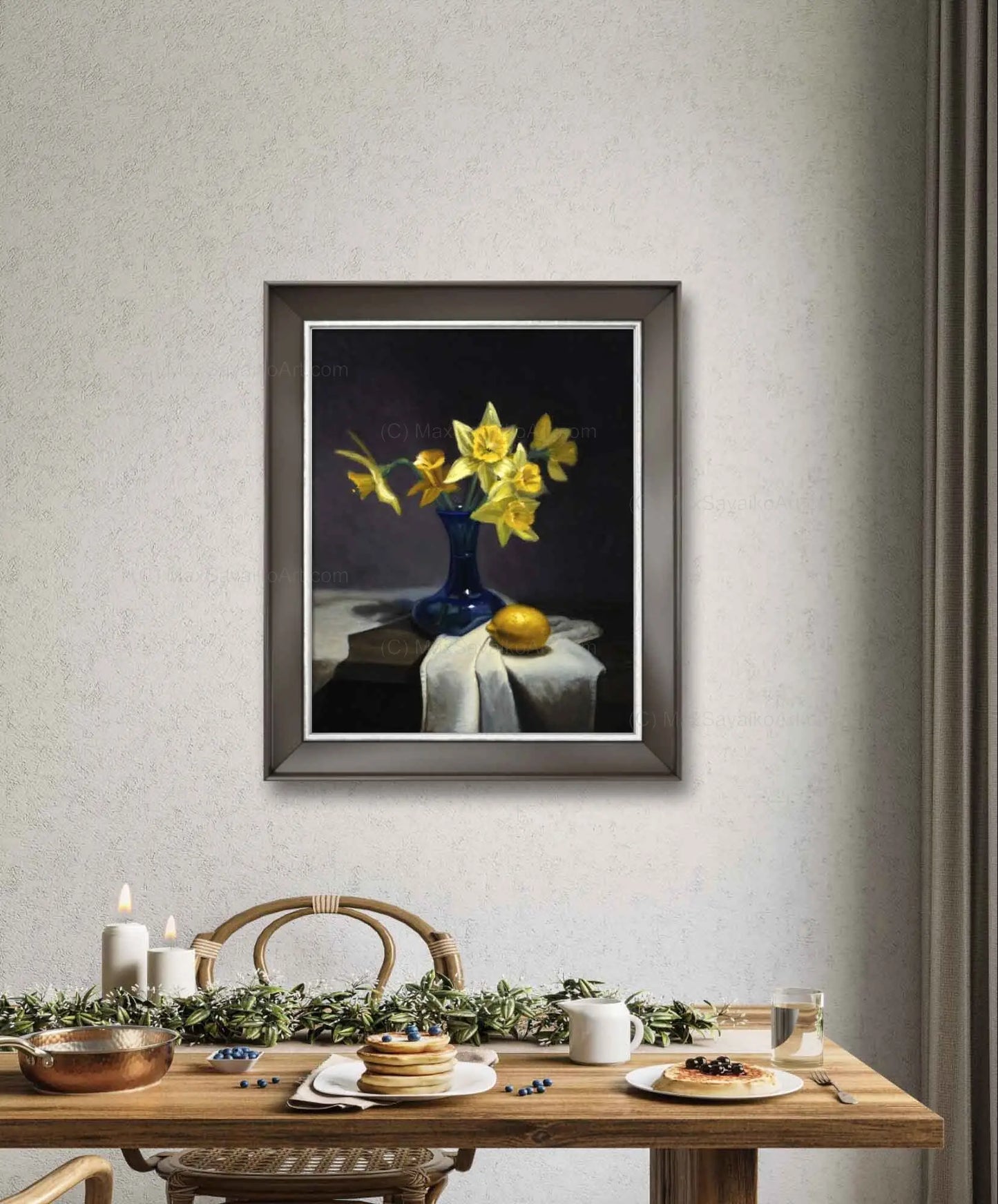 Floral Art in Bloom - Daffodil Day Oil Painting Max Savaiko Art