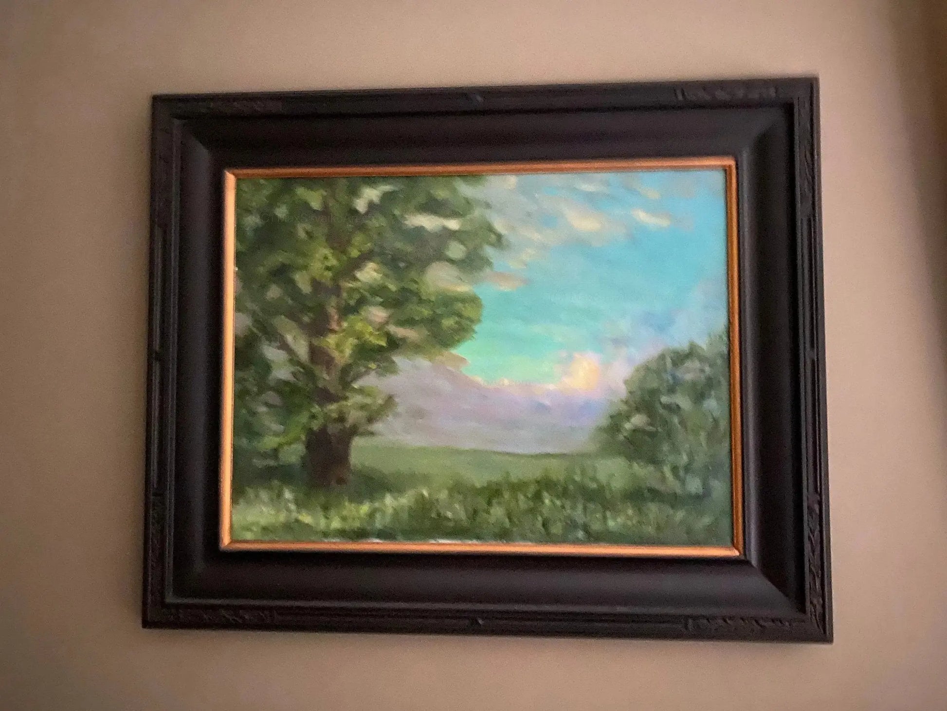 Landscape Art - Summer Sunset Original Oil Painting Max Savaiko Art