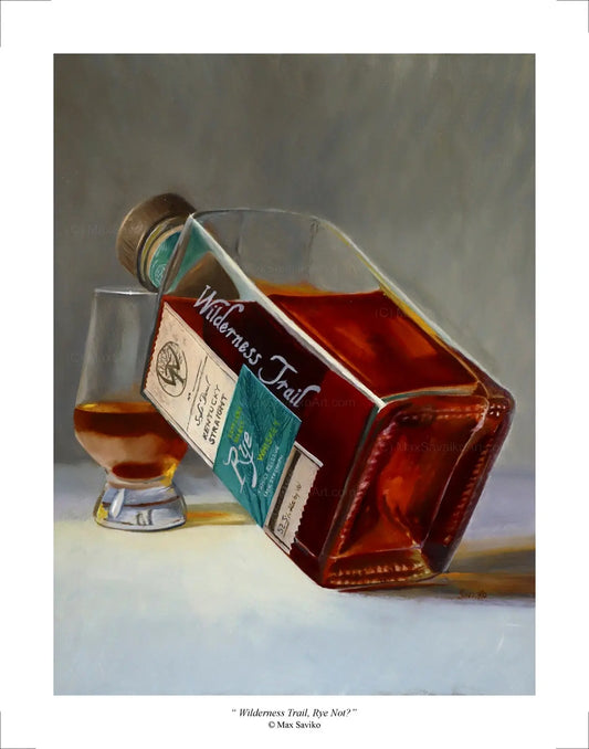 Limited Edition Art Wilderness Trail Distillery Rye Whiskey     Max Savaiko Art