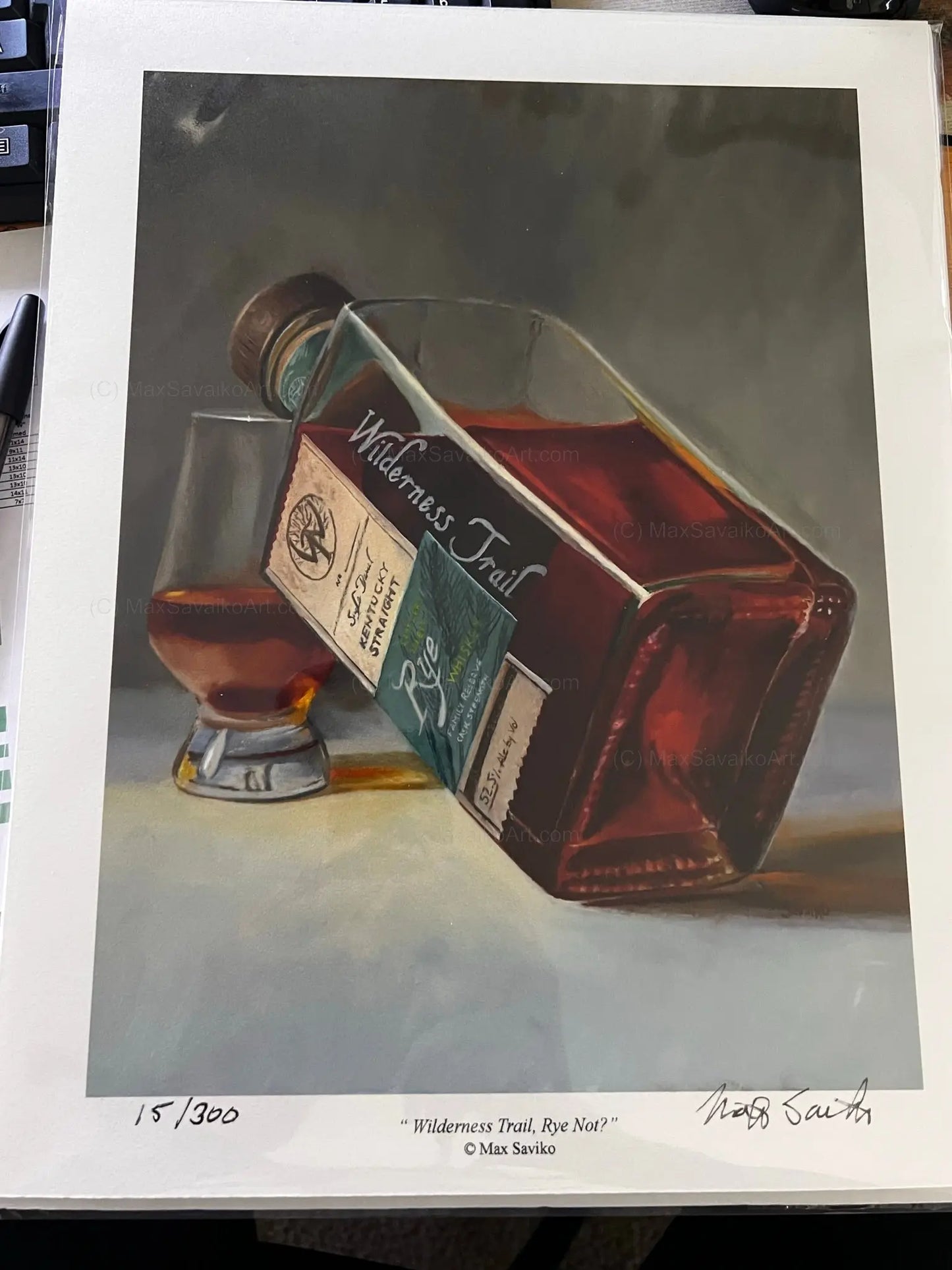 Limited Edition Art Wilderness Trail Distillery Rye Whiskey     Max Savaiko Art