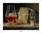 Limited Edition Blanton’s original single barrel bourbon art Man Down     Max Savaiko Art
