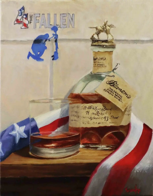 Limited Edition - Blantons Bourbon 4 The Fallen Canvas Print Max Savaiko Art Gallery