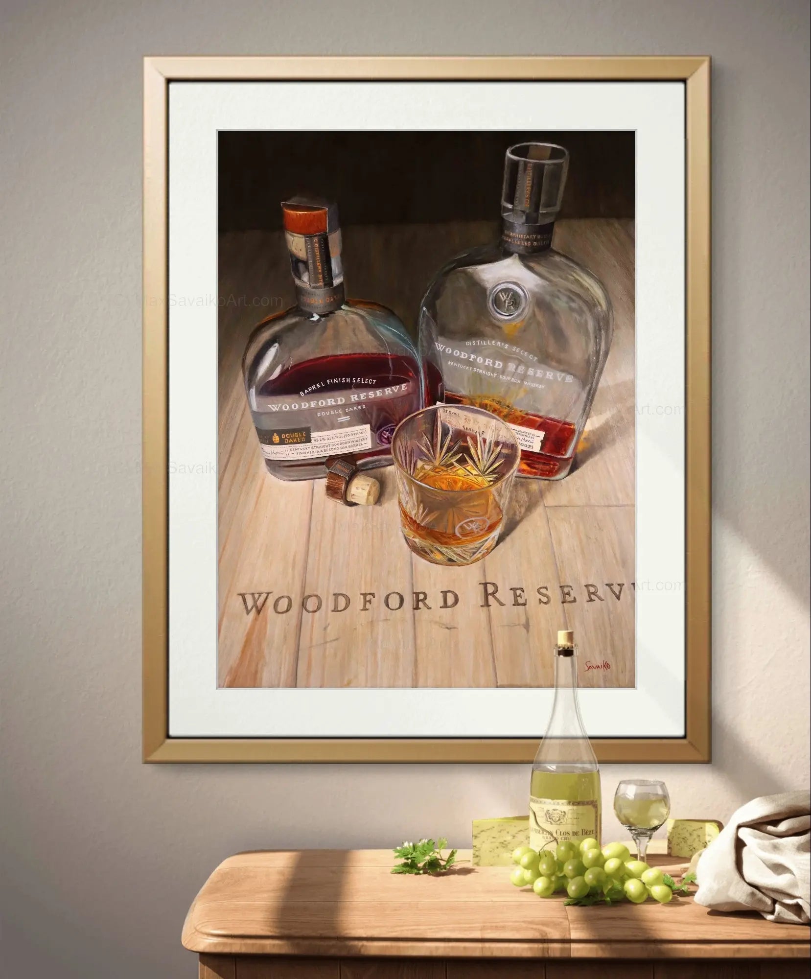 Limited Edition Brown Forman Woodford Reserve Double Oaked     Max Savaiko Art