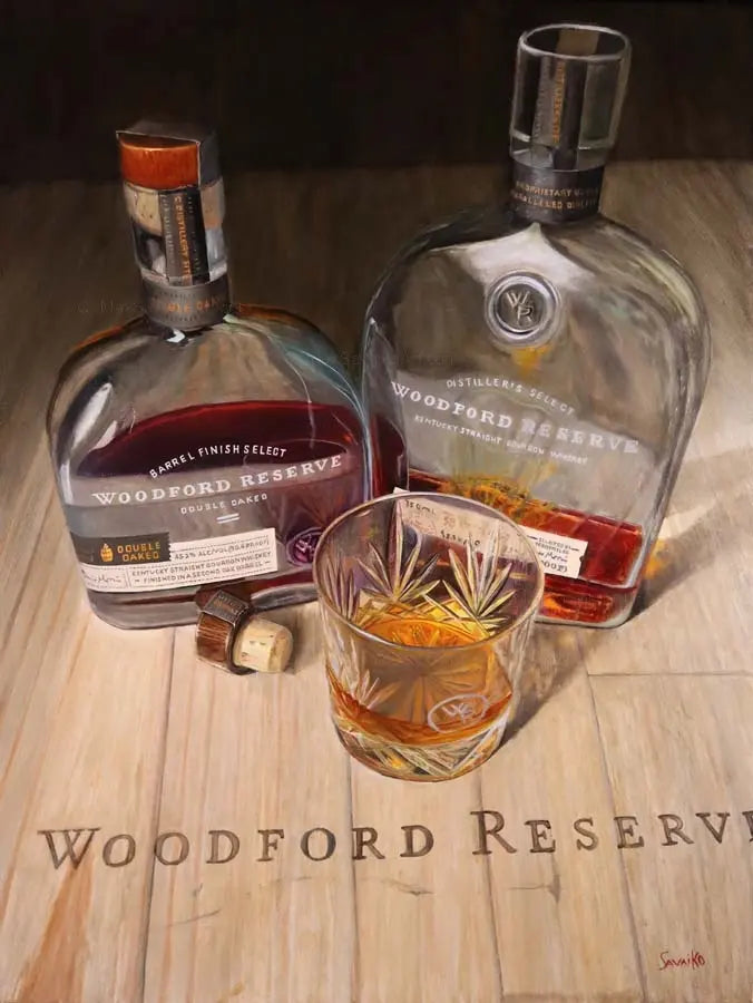 Limited Edition Brown Forman Woodford Reserve Double Oaked     Max Savaiko Art