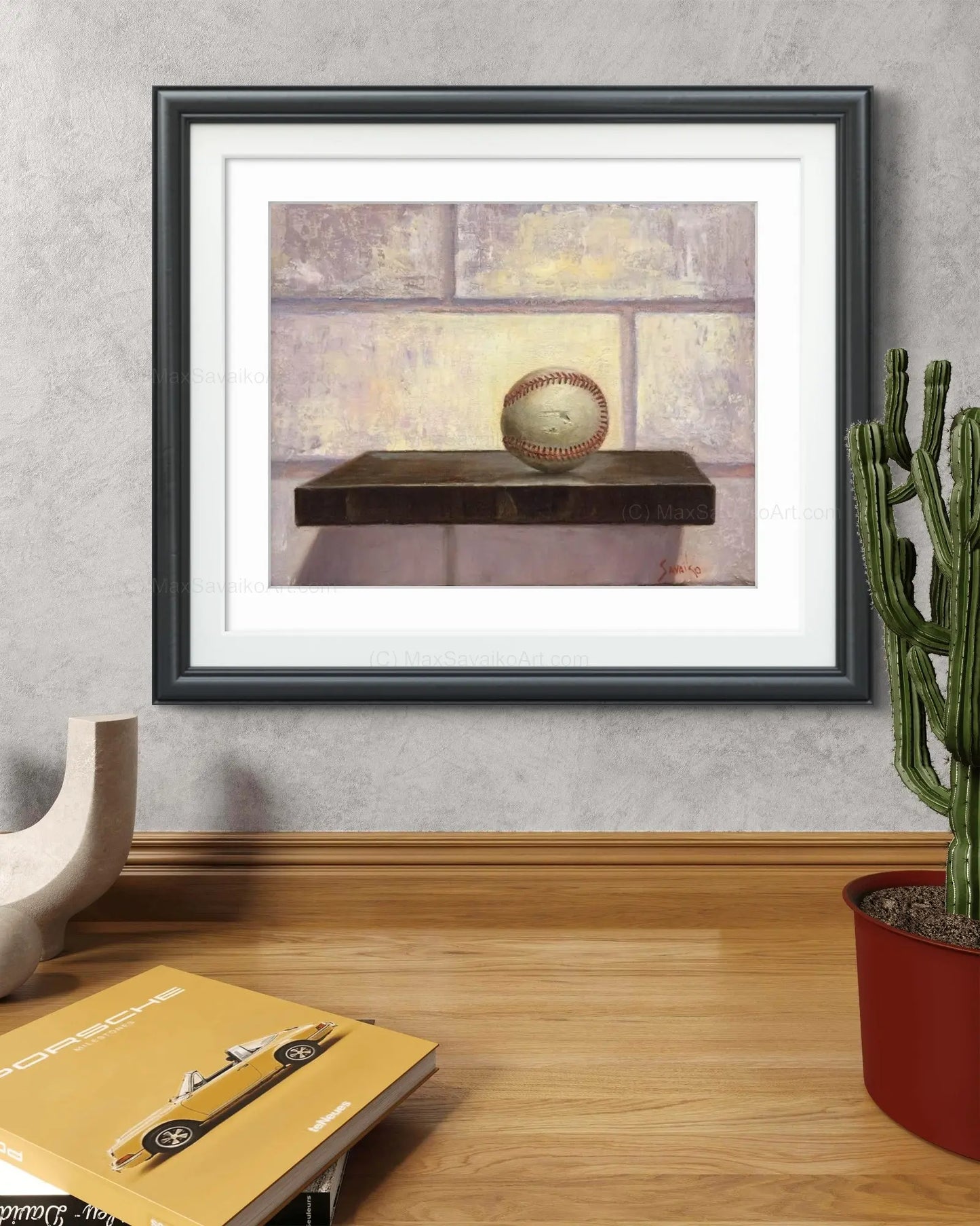 Limited Edition Cut Ball Baseball Art     Max Savaiko Art Gallery