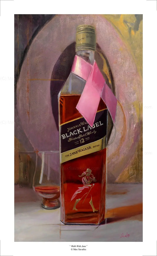 Limited Edition Johnnie Walker Scotch Whisky Walk With Jane     Max Savaiko Art