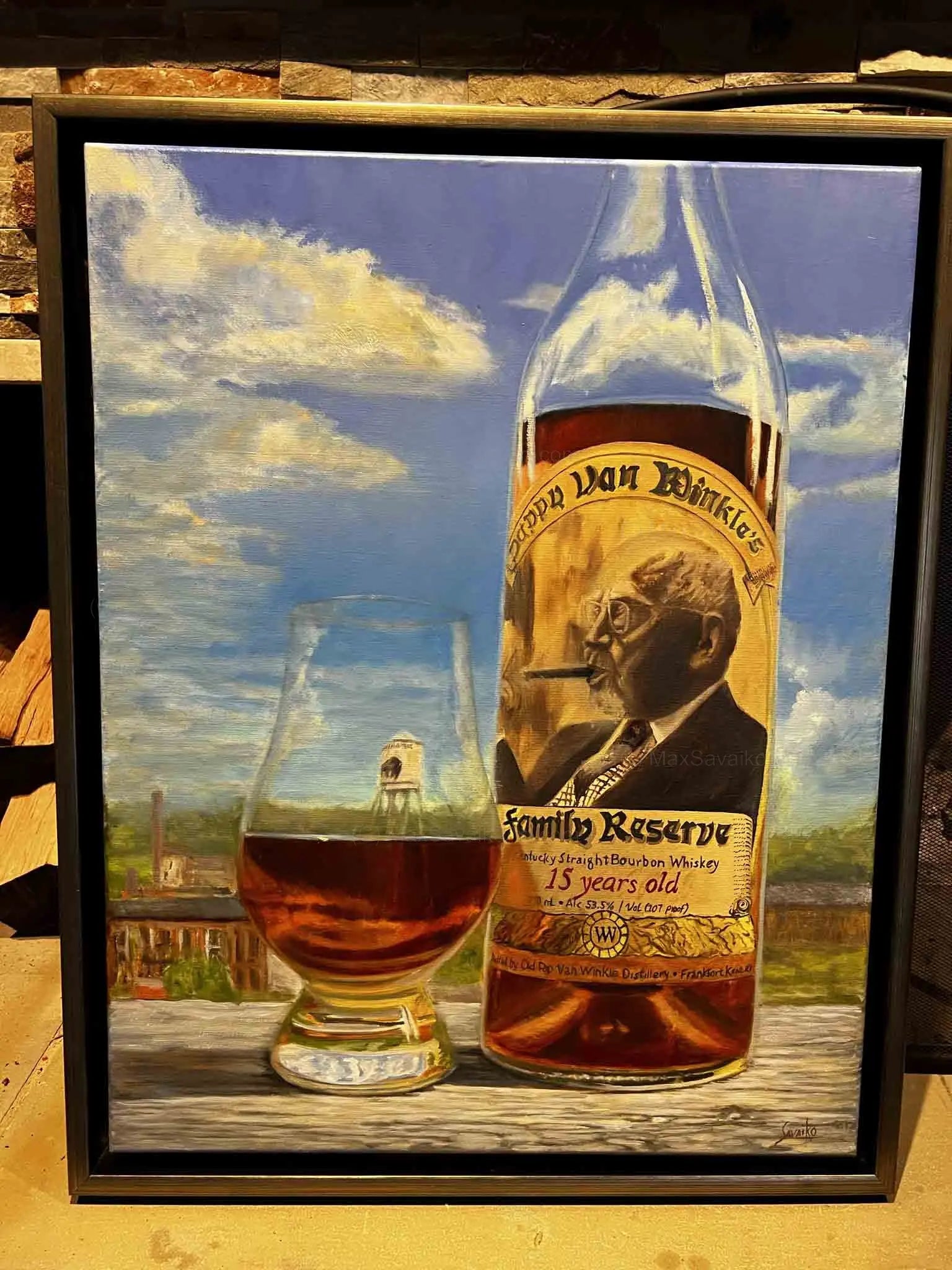 Limited Edition Pappy Van Winkle 15 bourbon print Still a Teenager     Max Savaiko Art