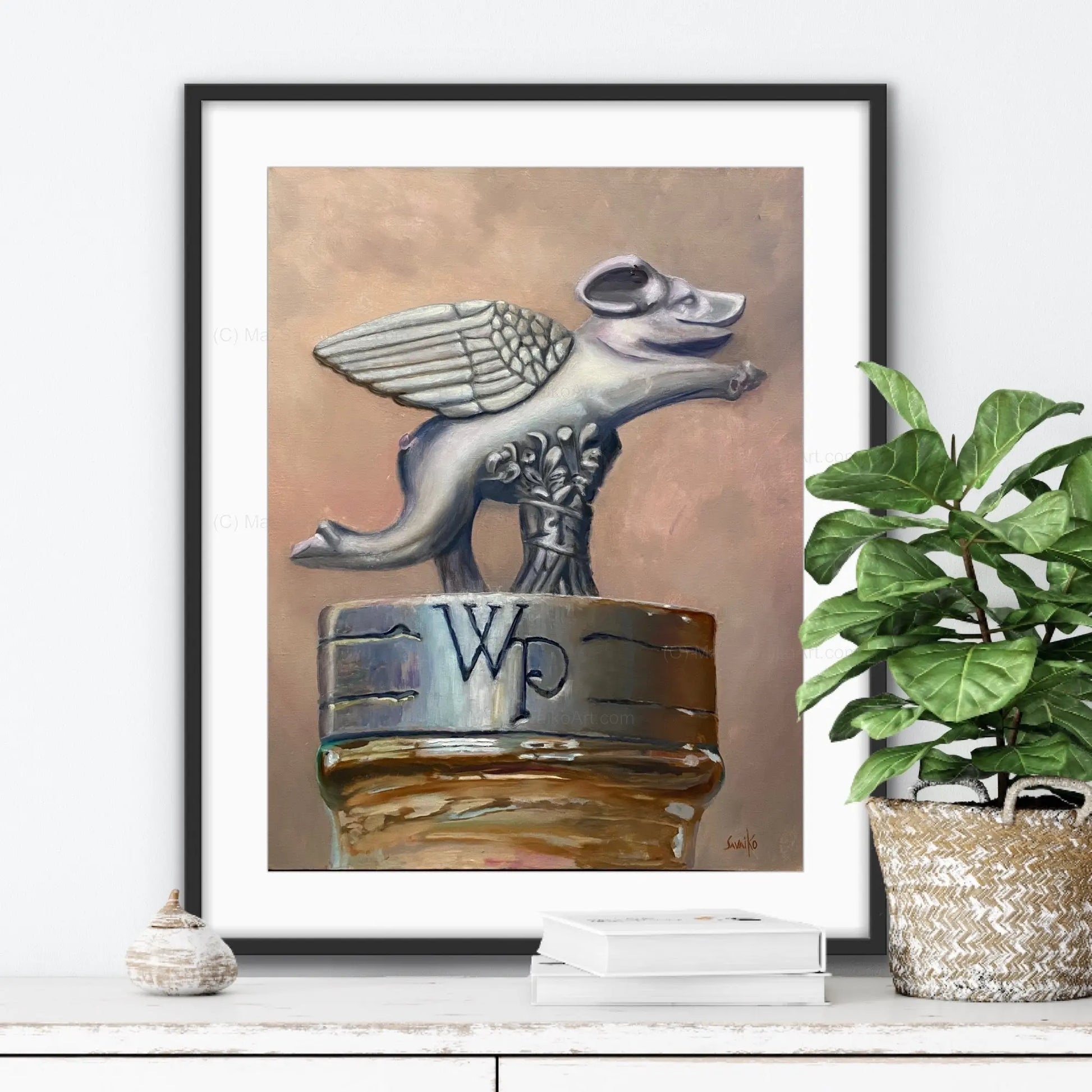 Limited Edition Print - Whistle Pig Rye whiskey - When Pigs Can Fly!     Max Savaiko Art