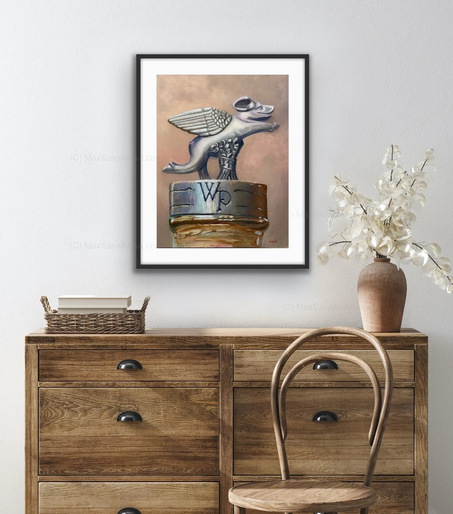 Limited Edition Print - Whistle Pig Rye whiskey - When Pigs Can Fly!     Max Savaiko Art