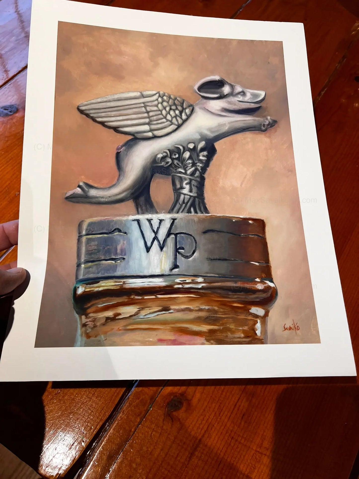 Limited Edition Print - Whistle Pig Rye whiskey - When Pigs Can Fly!     Max Savaiko Art