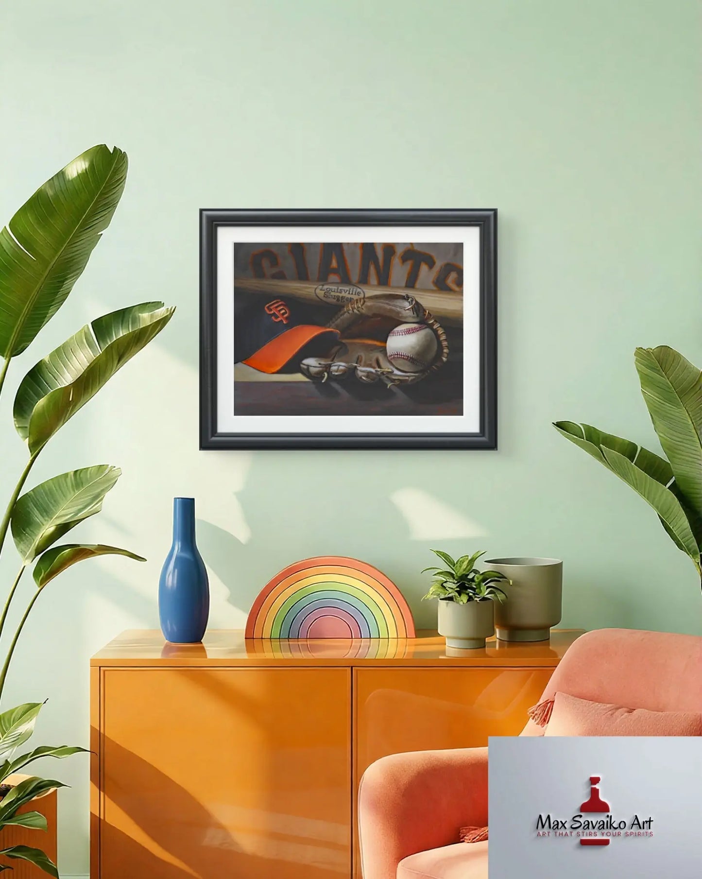 Limited Edition San Francisco Giants Hat Print     Max Savaiko Art Gallery