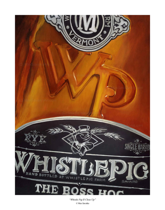 Limited Edition Whiskey Print WhistlePig Boss Hog II Close     Max Savaiko Art