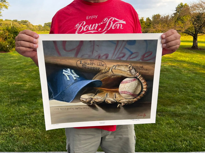 Limited Edition - Yankees Hat Art A Great Catch Max Savaiko Art Gallery