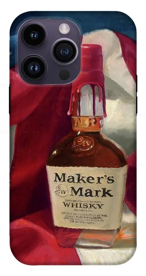 Custom Phone Case - Maker's Mark Distillery Red White and Bourbon - Max Savaiko Art Gallery