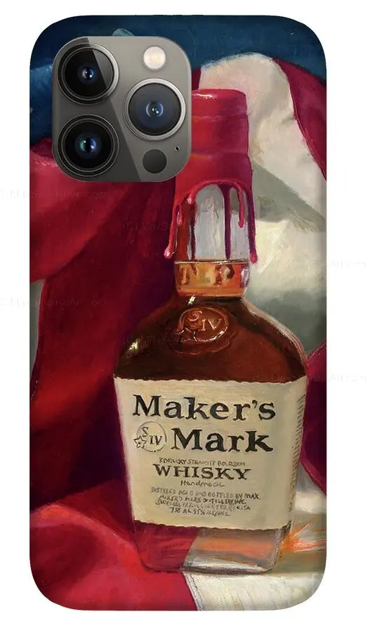 Custom Phone Case - Maker's Mark Distillery Red White and Bourbon - Max Savaiko Art Gallery