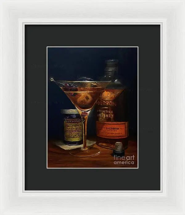 Manhattan Cocktail - Bulleit Distilling Co Framed Print     Pixels