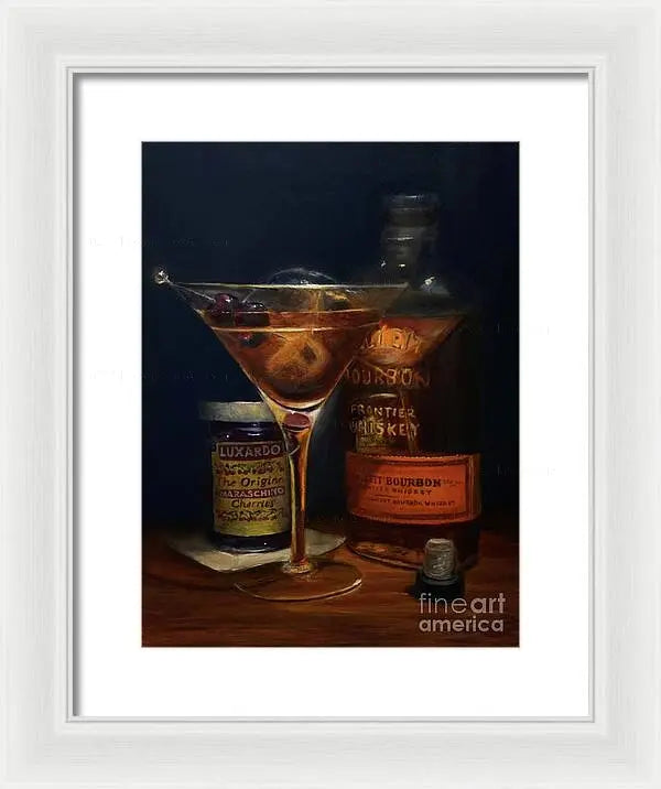 Manhattan Cocktail - Bulleit Distilling Co Framed Print     Pixels