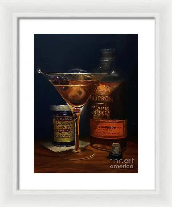 Manhattan Cocktail - Bulleit Distilling Co Framed Print     Pixels