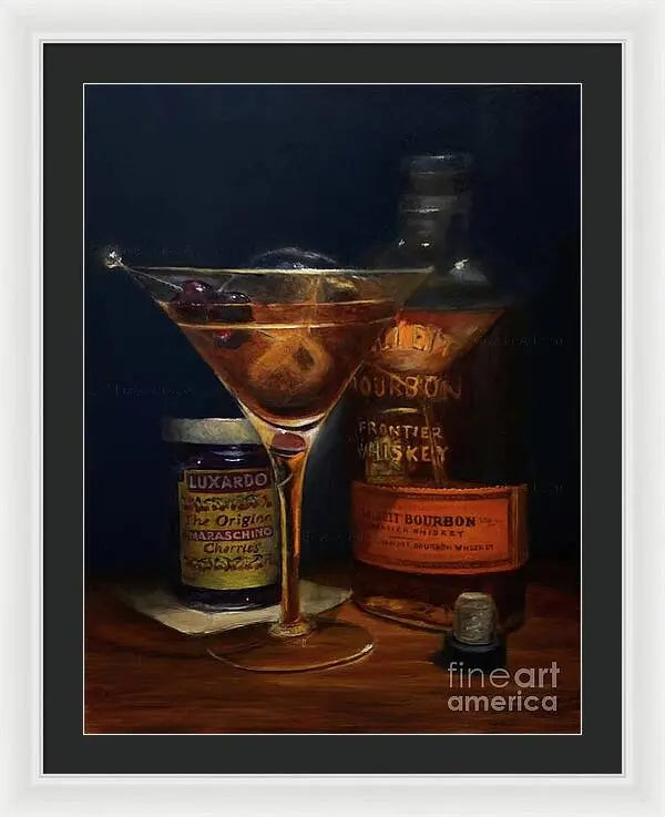 Manhattan Cocktail - Bulleit Distilling Co Framed Print     Pixels