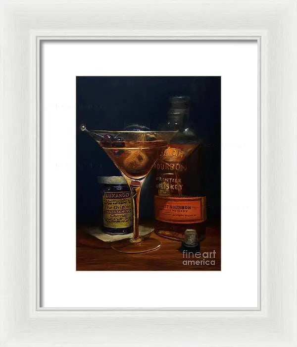 Manhattan Cocktail - Bulleit Distilling Co Framed Print     Pixels