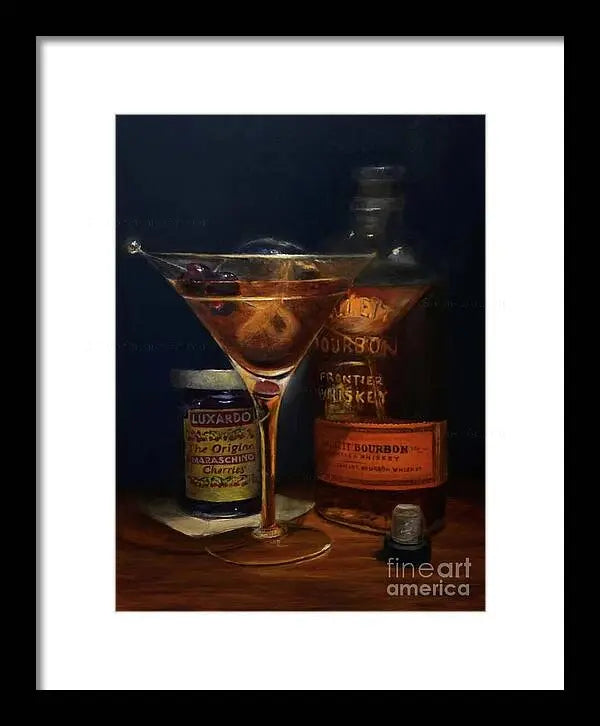 Manhattan Cocktail - Bulleit Distilling Co Framed Print     Pixels