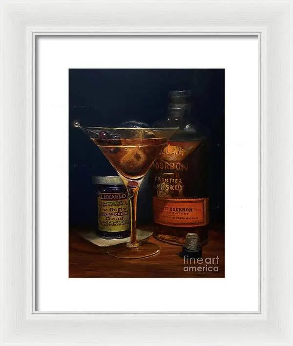 Manhattan Cocktail - Bulleit Distilling Co Framed Print     Pixels