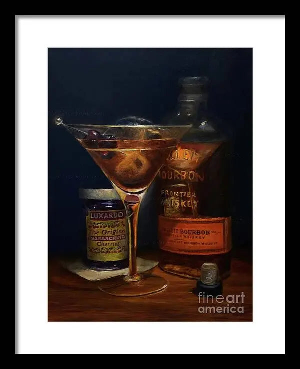 Manhattan Cocktail - Bulleit Distilling Co Framed Print     Pixels