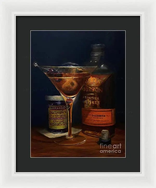 Manhattan Cocktail - Bulleit Distilling Co Framed Print     Pixels