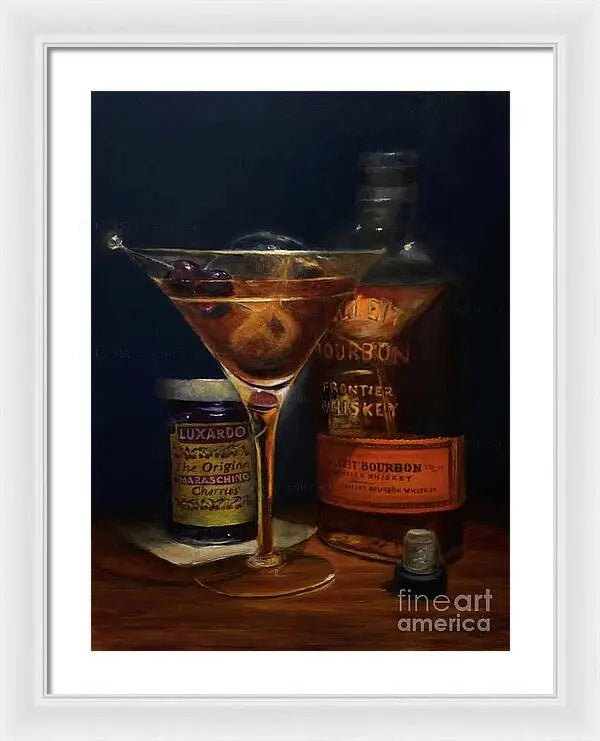 Manhattan Cocktail - Bulleit Distilling Co Framed Print     Pixels