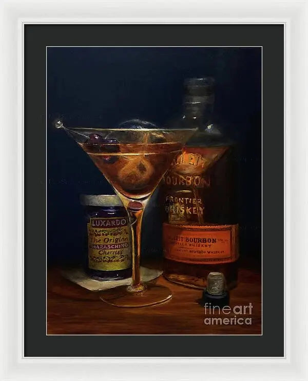 Manhattan Cocktail - Bulleit Distilling Co Framed Print     Pixels