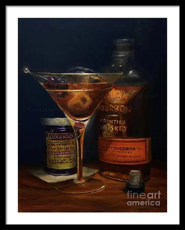 Manhattan Cocktail - Bulleit Distilling Co Framed Print     Pixels