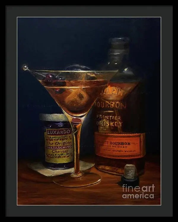 Manhattan Cocktail - Bulleit Distilling Co Framed Print     Pixels