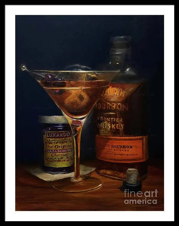 Manhattan Cocktail - Bulleit Distilling Co Framed Print     Pixels