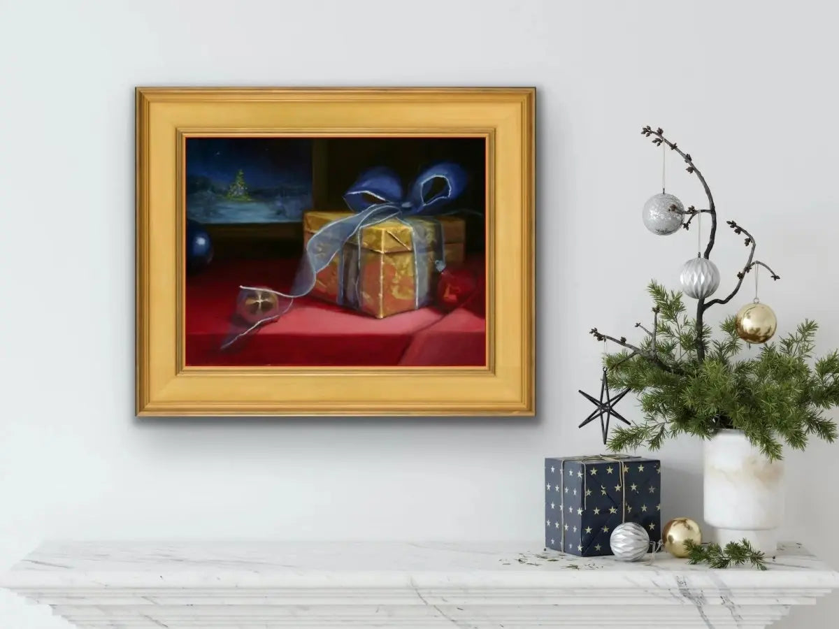 Christmas Art Oil painting Last present - Max Savaiko Art Gallery