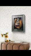 Original Baseball Art - A Perfectly Framed Rawlings Custom Catchers Mitt     Max Savaiko Art Gallery
