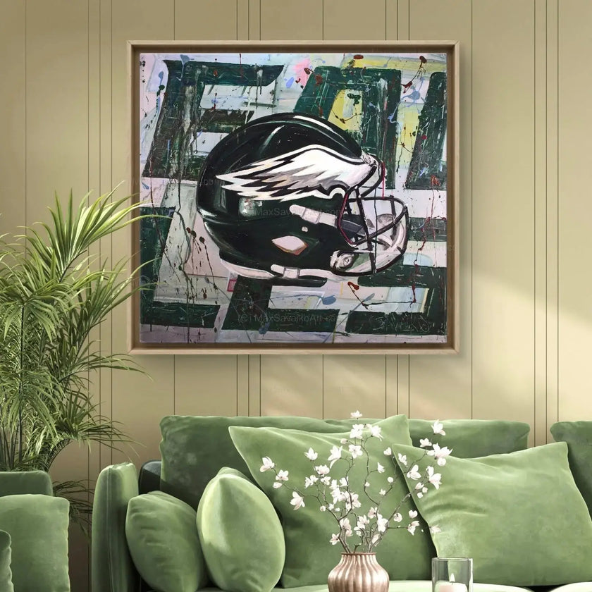 Philadelphia Eagles Artwork Blood Sweat Tears Abstraction     Max Savaiko Art Gallery