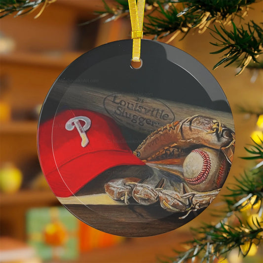 Philadelphia Phillies Cap Glass Ornament     Printify