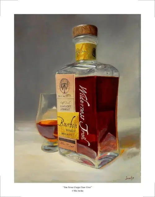 Premium Print - Wilderness Trail Bourbon Whiskey Art 'You Never Forget Your First' - Max Savaiko Art Gallery
