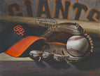 SF Giants Hat Original Oil Painting - Max Savaiko Art Gallery