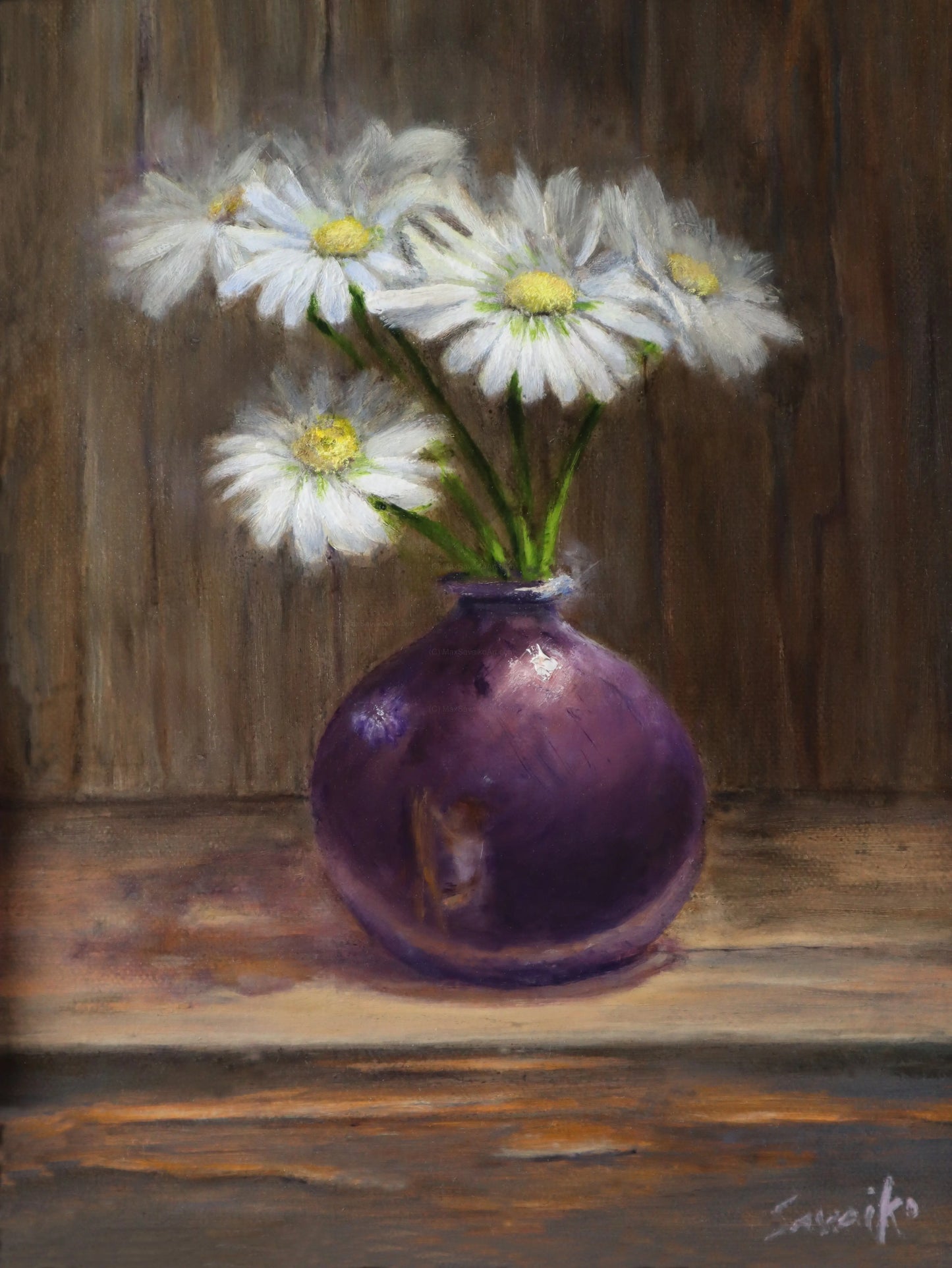 Simple Daisy Paintings     Max Savaiko Art Gallery