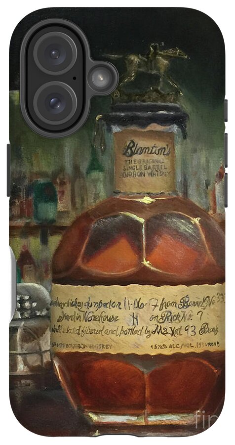 Blanton's Bourbon Letter A at the bar - Phone Case