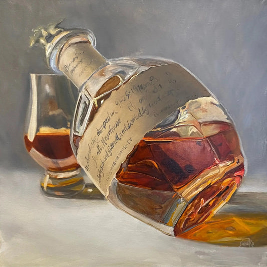 Bourbon Art - Blantons Single Barrel Bourbon Bottoms Up - Max Savaiko Art Gallery