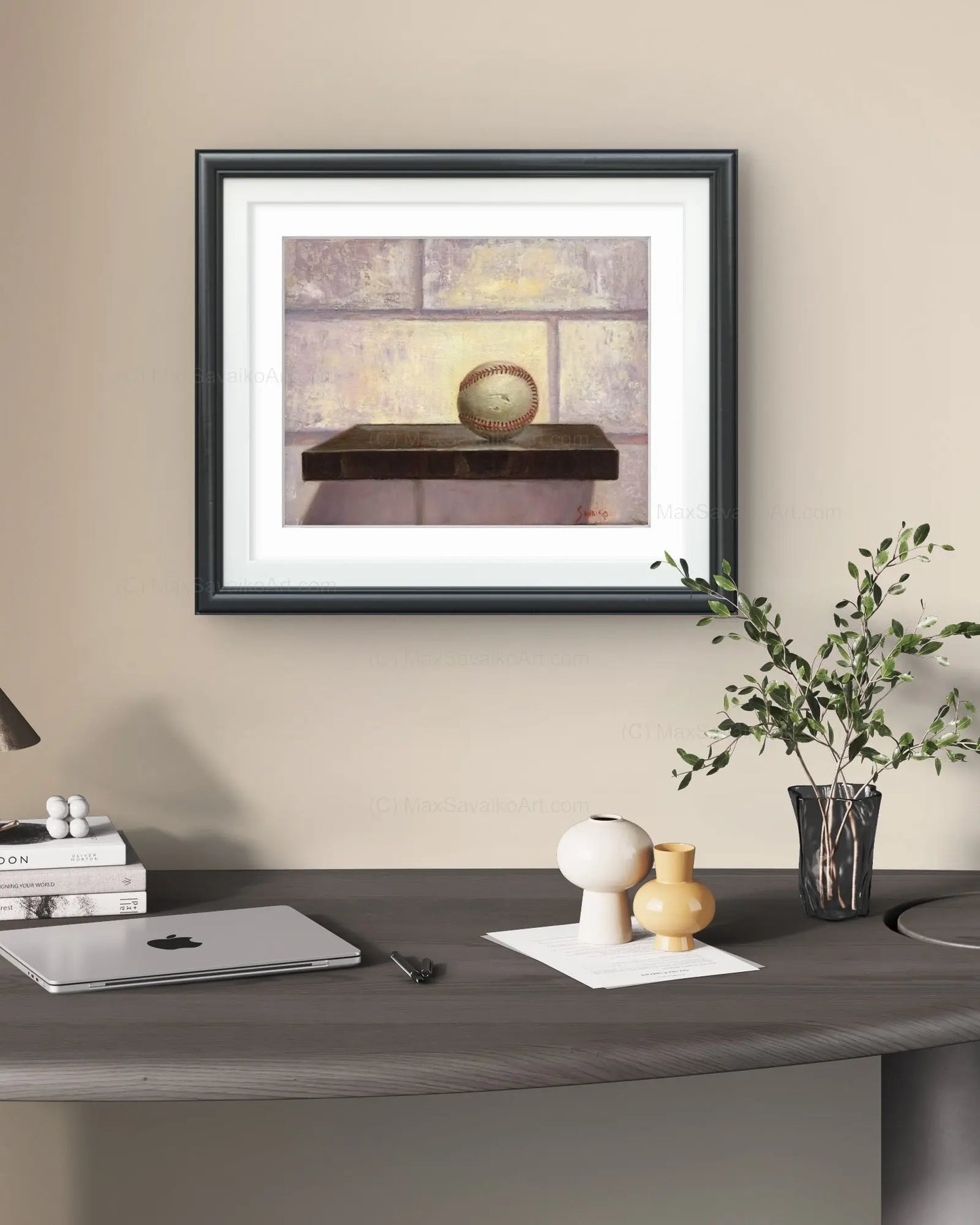 Limited Edition Cut Ball Baseball Art - Max Savaiko Art Gallery