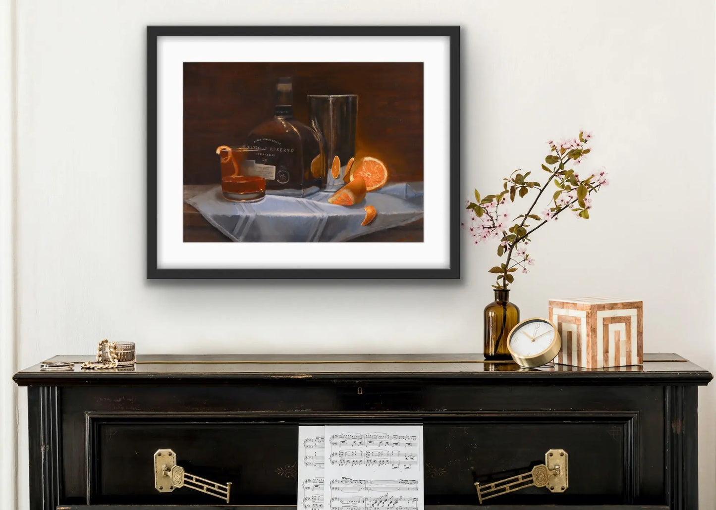 Premium Print - Woodford Reserve Double Oaked with a Twist Whiskey Art Print - Max Savaiko Art