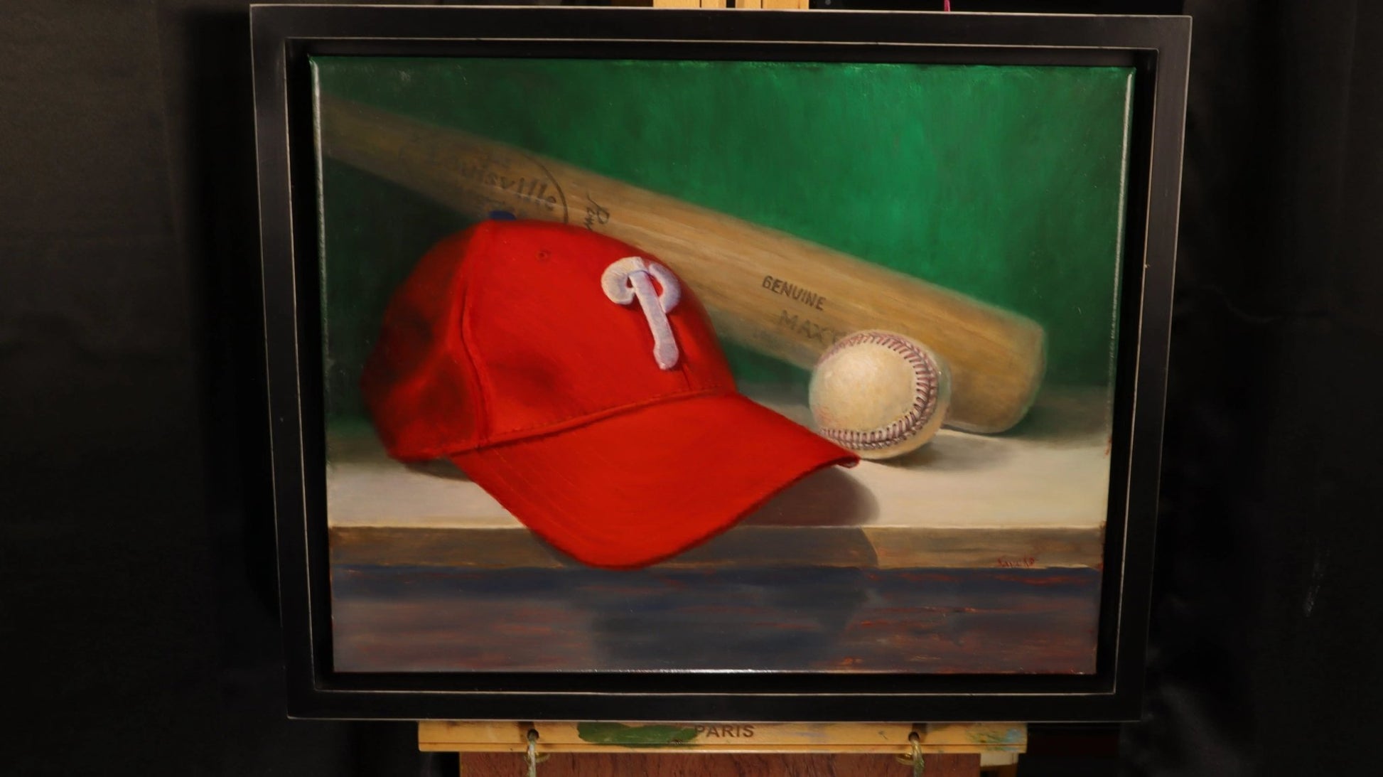 Baseball Print - A Catchy Title - Philadelphia Phillies cap