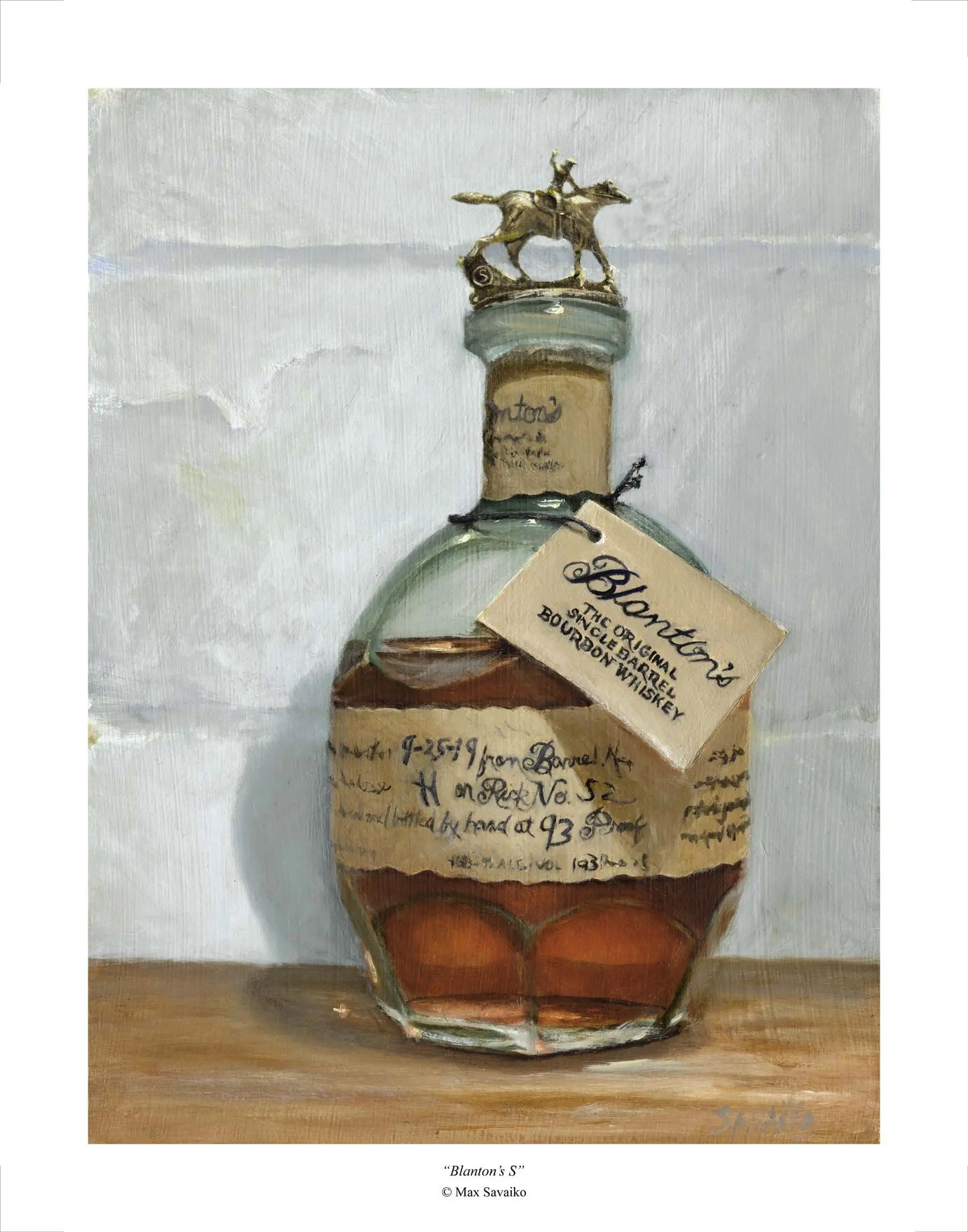 Premium Print - Blanton's Bourbon Letter S Artwork - Max Savaiko Art