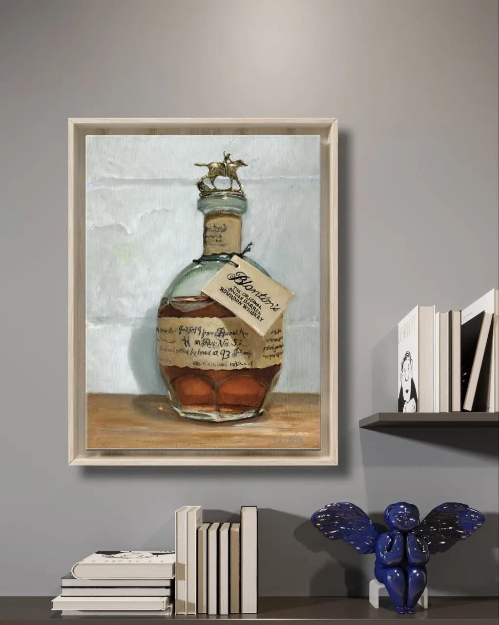 Bourbon Art Oil Painting -  Blanton's Bourbon Letter S Artwork Max Savaiko Art