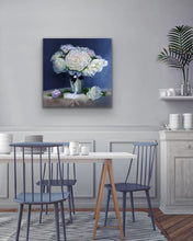Load image into Gallery viewer, Original Oil Painting - White Peonies in Silver
