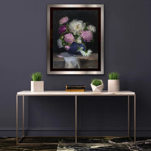 Load image into Gallery viewer, Mixed Peonies in Blue vase
