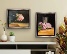 Load image into Gallery viewer, Original Oil Painting - Pink Peonies and Silver cup
